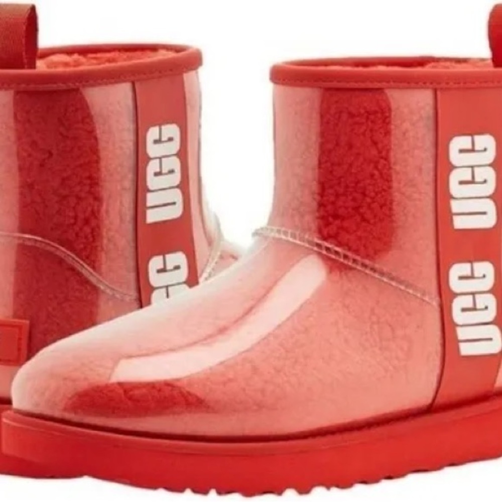 UGG Red Boots Sleek Waterproof Design
